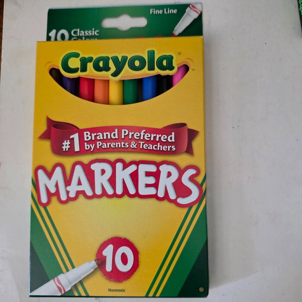 Crayola Markers Classic 10 marker set NEW Teachers School Supplies